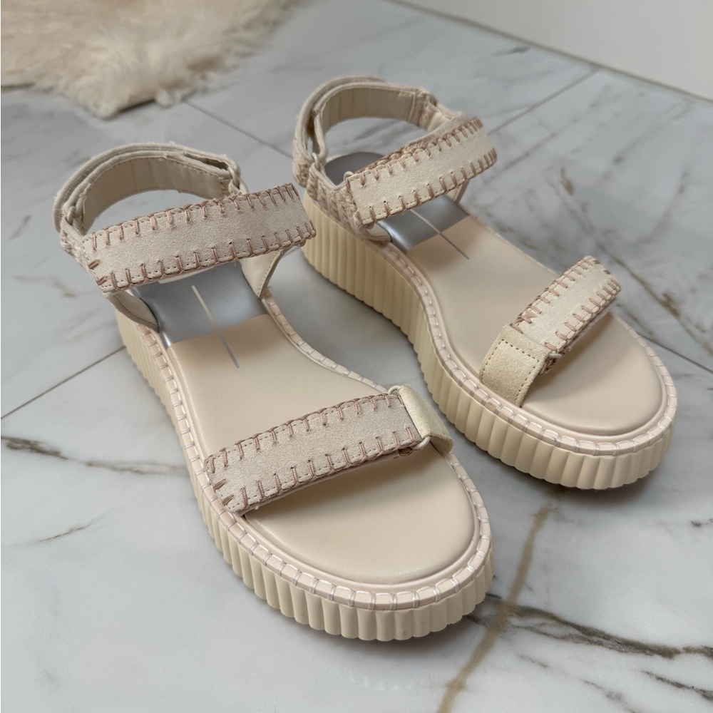 Dolce Vita Debra Sandals in Ivory Suede
